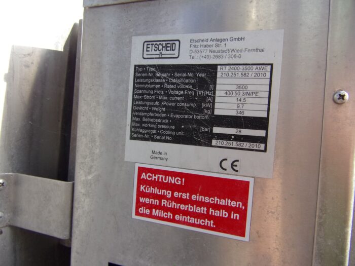 Alois Huber Landtechnik GmbH gebrauchter Milchkühltank